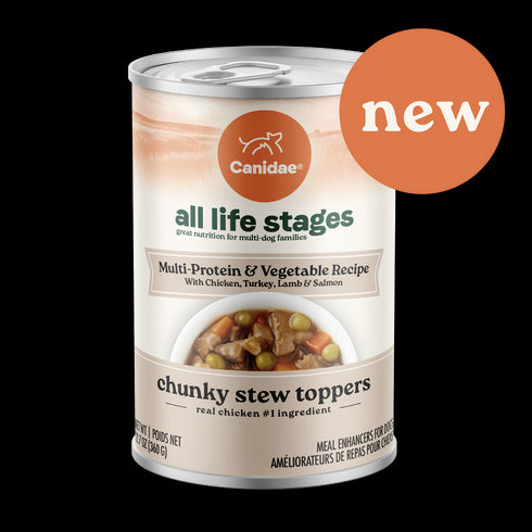 Canidae All Life Stages Chunky Stew Toppers Wet Dog Food - Multi Protein & Veggie - 12oz Can